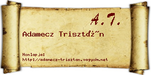 Adamecz Trisztán névjegykártya